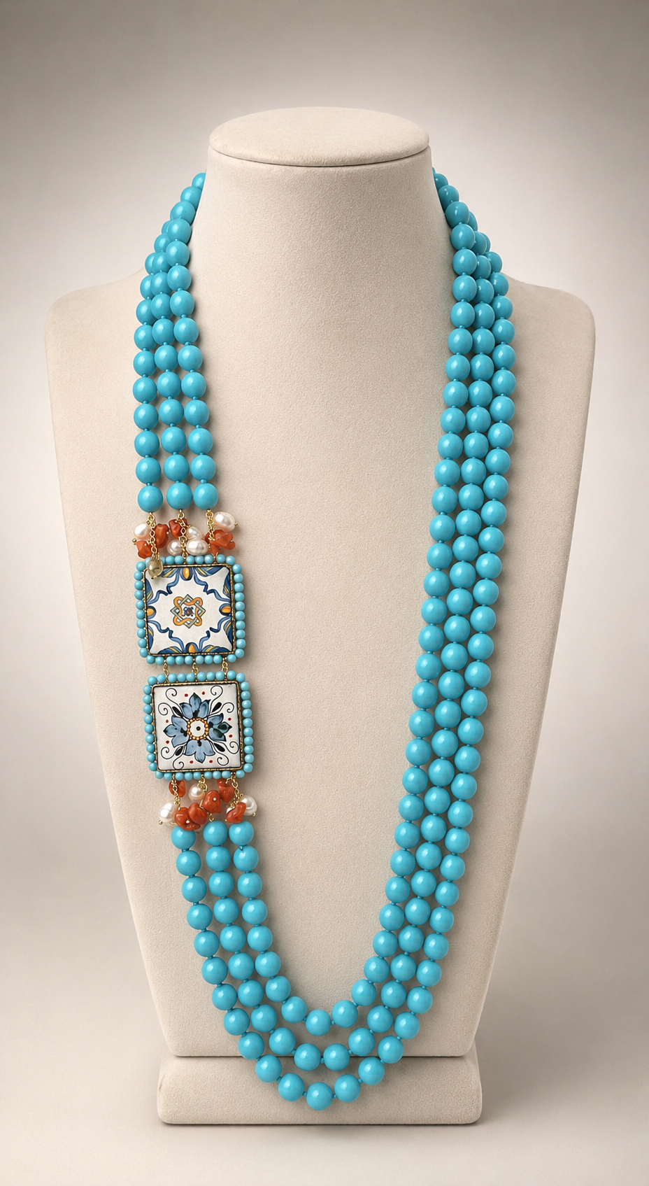 Collana siciliana turchesee mattonelle caltagirone