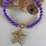 Collana viola, collana maxi boules, collana resina, ciondolo oversize stella marina, collana corta, resina italiana, per lei. Collane artigianali di Resina