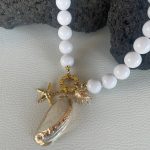 Collana maxi boules, collana bianca, Ciondoli marini, collana resina Italiana, collana corta, collana estiva, per lei. Collane artigianali di Resina
