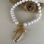 Collana maxi boules, collana bianca, Ciondoli marini, collana resina Italiana, collana corta, collana estiva, per lei. Collane artigianali di Resina