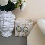 Orecchini argento 925, orecchini vistosi e leggeri, orecchini Cammeo rosa, resina italiana, grappoli di perle miste, orecchini classici. Orecchini con Cammeo