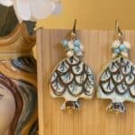 Orecchini siciliani con Pigne in ceramica di Caltagirone dipinte a mano. Orecchini caratteristici siciliani