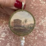 Collana con ciondolo “Vedute di Sicilia” – Tempio della Concordia Agrigento Collane caratteristiche siciliane