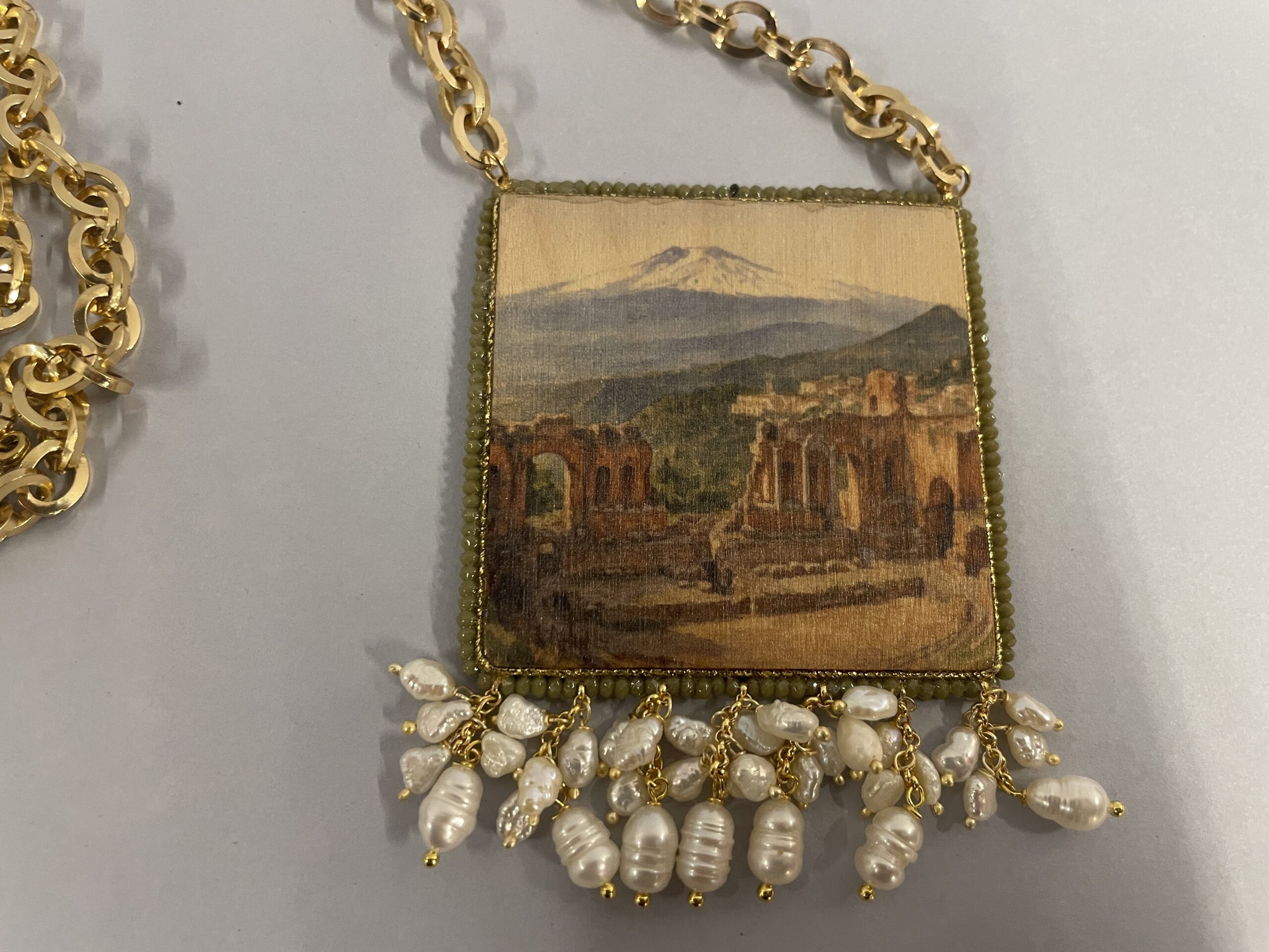 collana ciondolo Etna Taormina