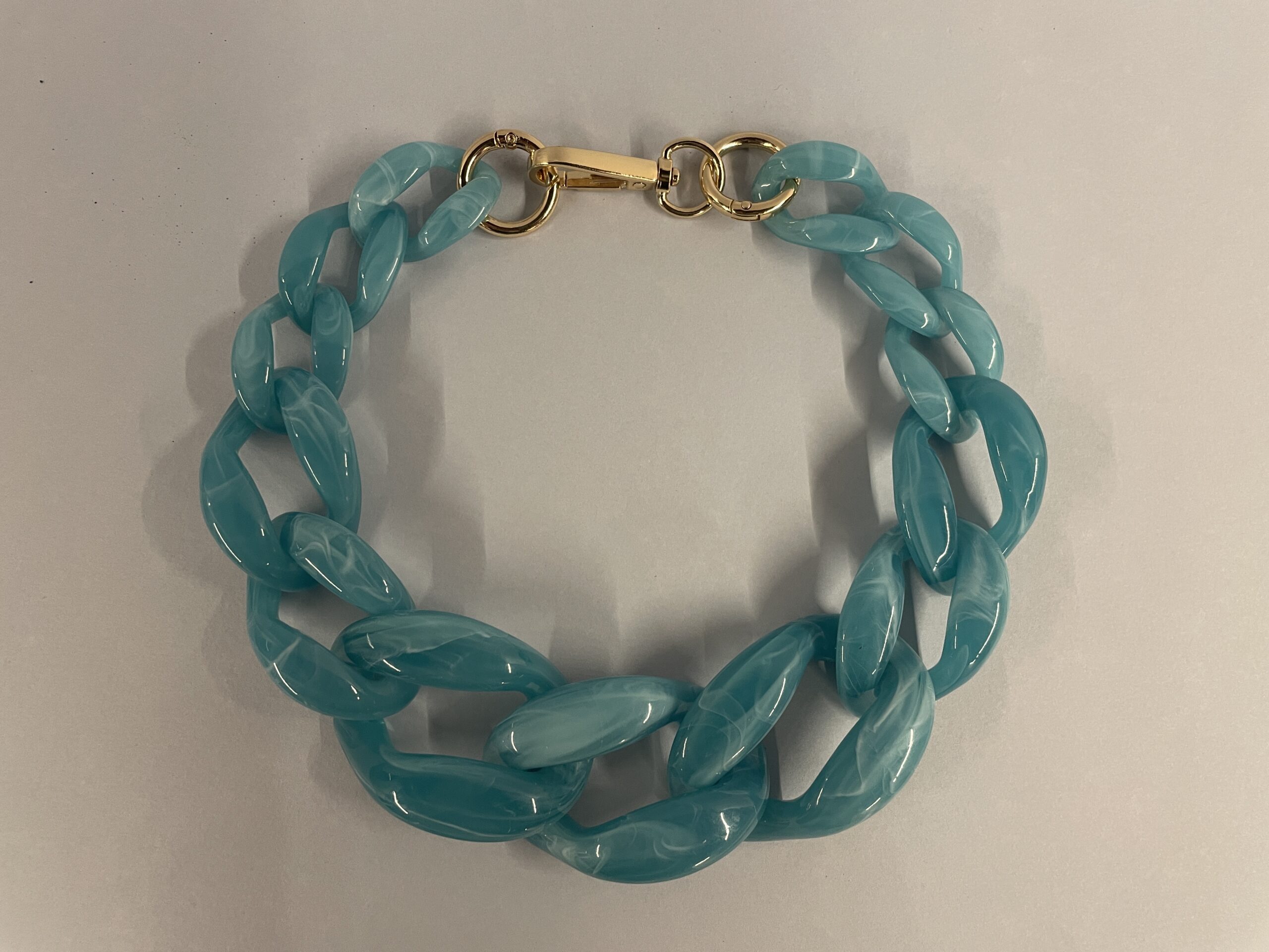 collana maxi resina azzurra