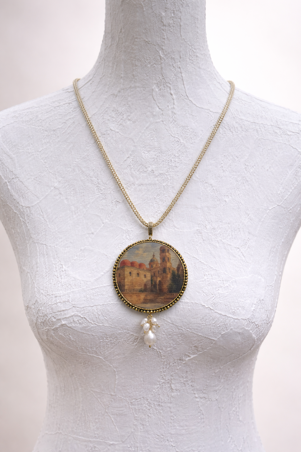Collana con ciondolo “Vedute di Sicilia” – Palermo arabo-normanna Collane caratteristiche siciliane