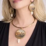 Collana con ciondolo “Vedute di Sicilia” – Tempio della Concordia Agrigento Collane caratteristiche siciliane