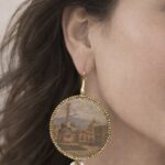 Orecchini artigianali siciliani “Vedute di Sicilia” – Etna e Liotru da Piazza Duomo Catania Orecchini caratteristici siciliani