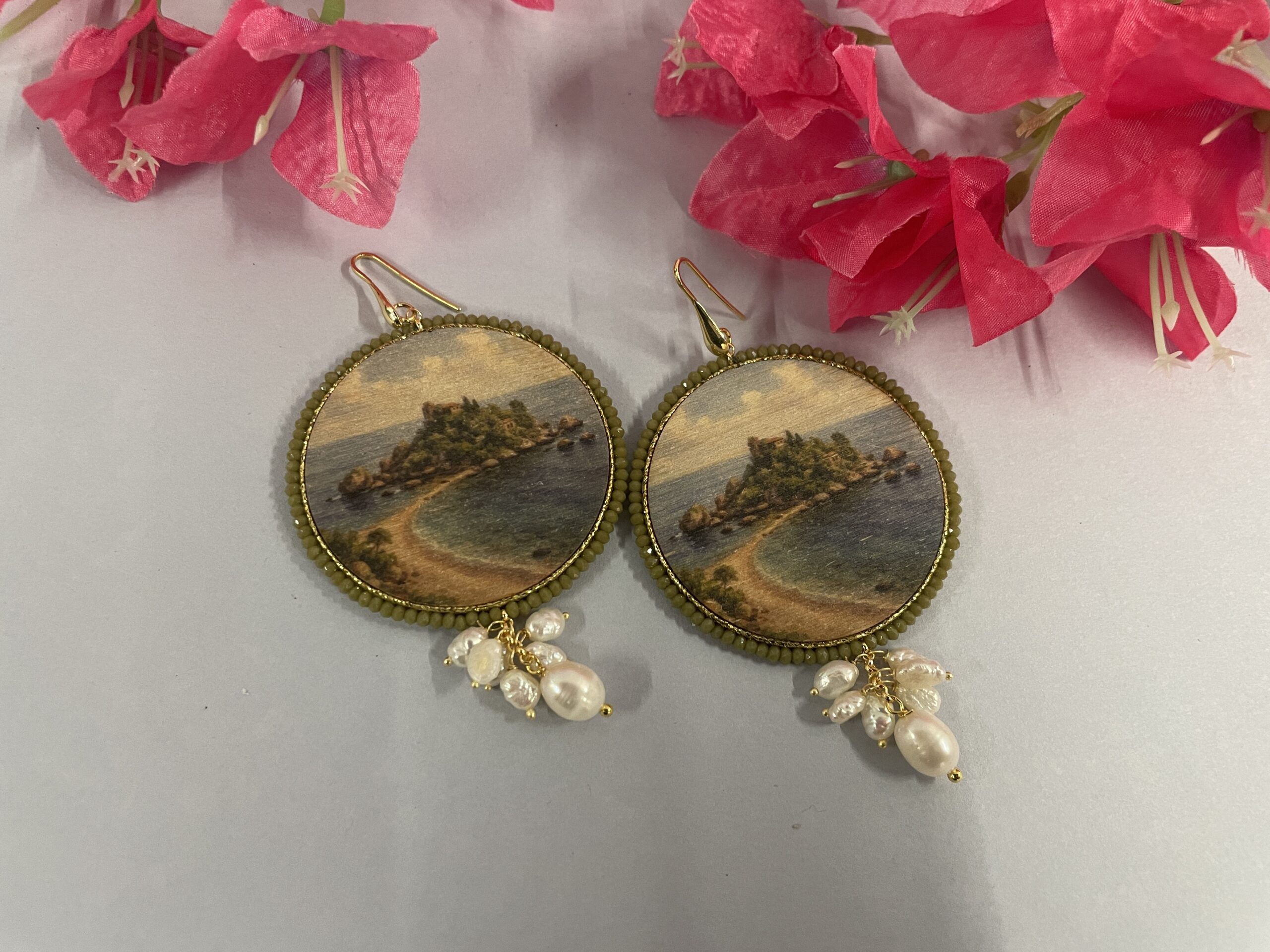 Collana con ciondolo “Vedute di Sicilia” – Isola Bella Taormina Collane caratteristiche siciliane