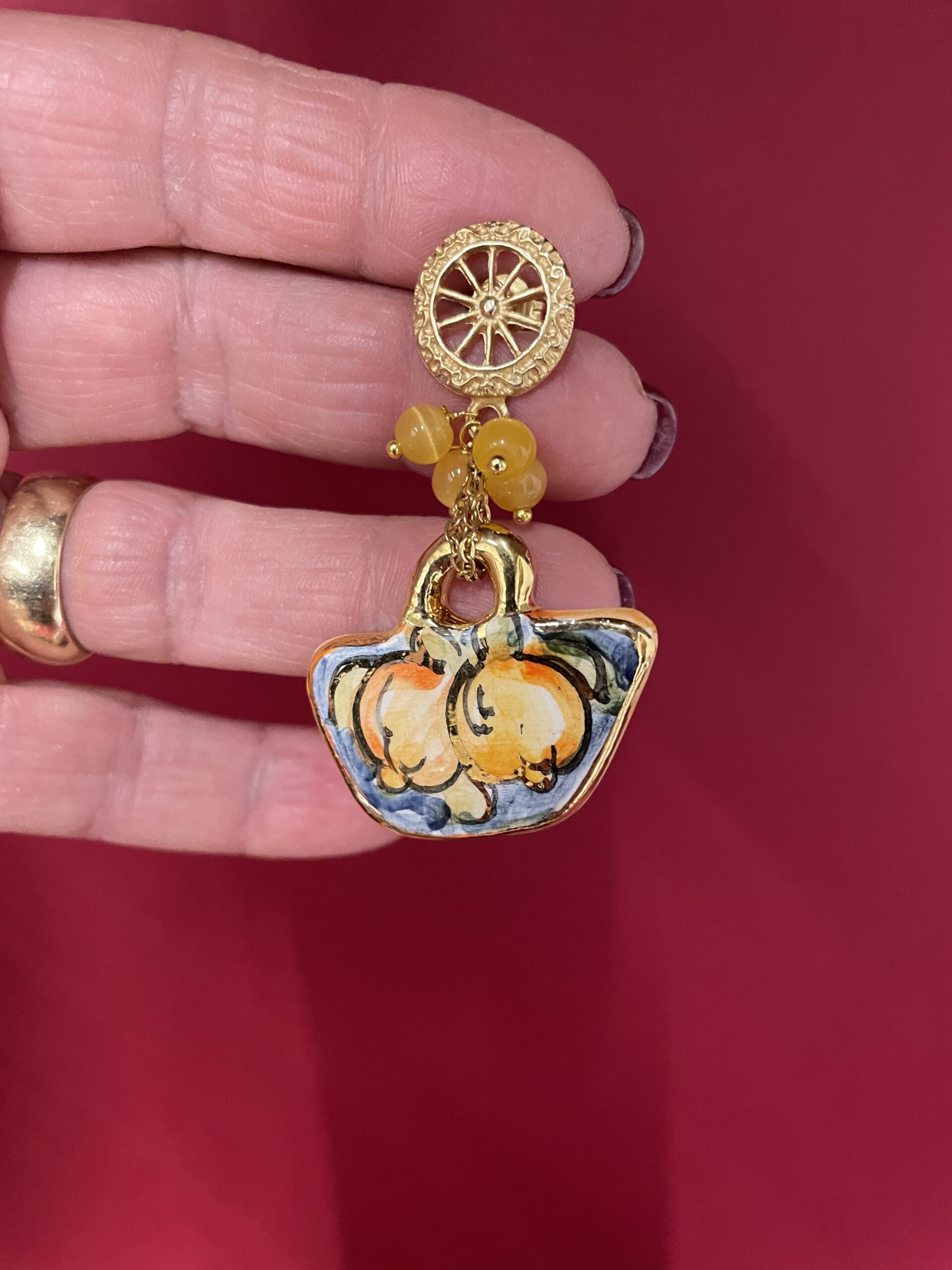 orecchini siciliani con limoni
