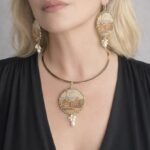 Orecchini artigianali siciliani “Vedute di Sicilia” – Etna e Liotru da Piazza Duomo Catania Orecchini caratteristici siciliani