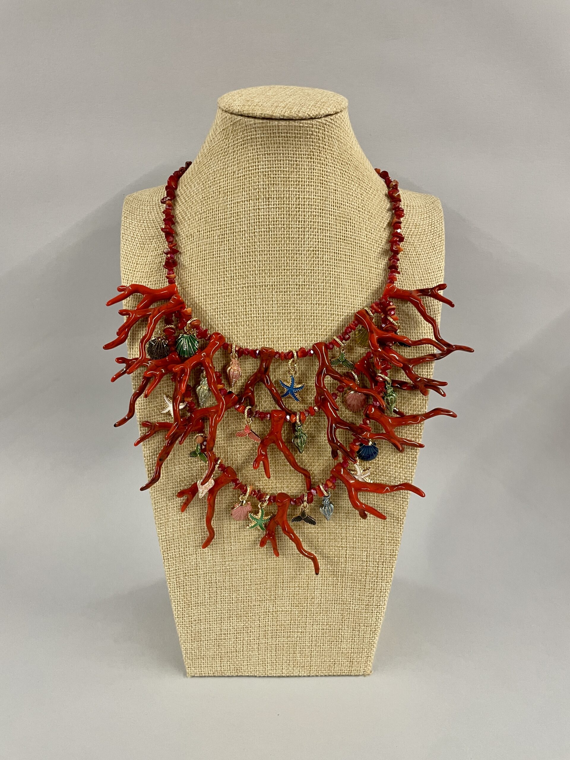 collana estiva corallo resina