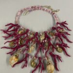 collana estiva viola resina e charms marini