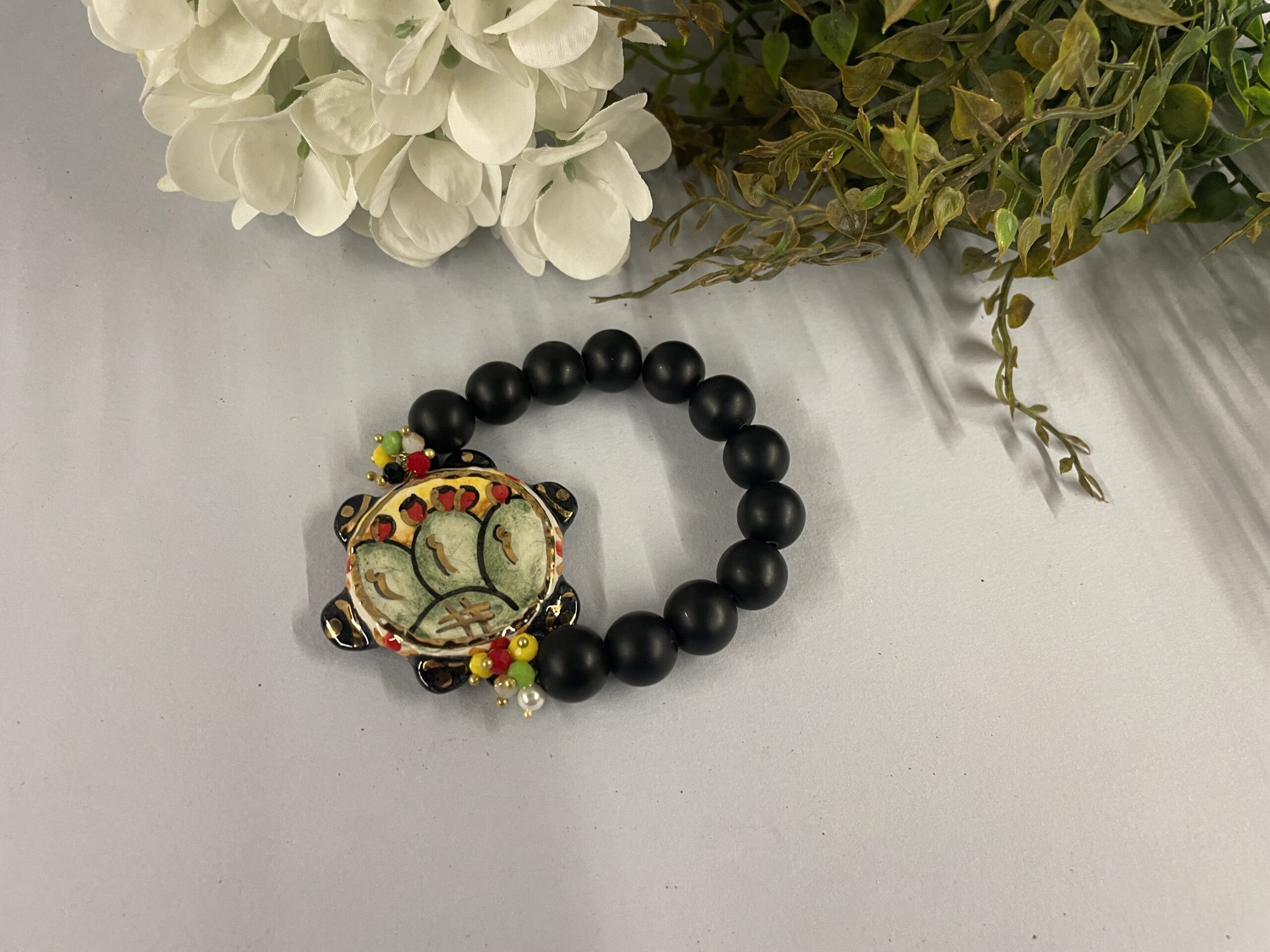 bracciale elastico con tamburello caltagirone