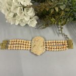 bracciale quattro fili corniola e maxi cammeo