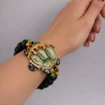 Bracciale siciliano con lava e tamburello