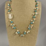collana cammeo autentico e pasta di turchese