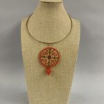 collana rigida con ciondolo design maiolica siciliana