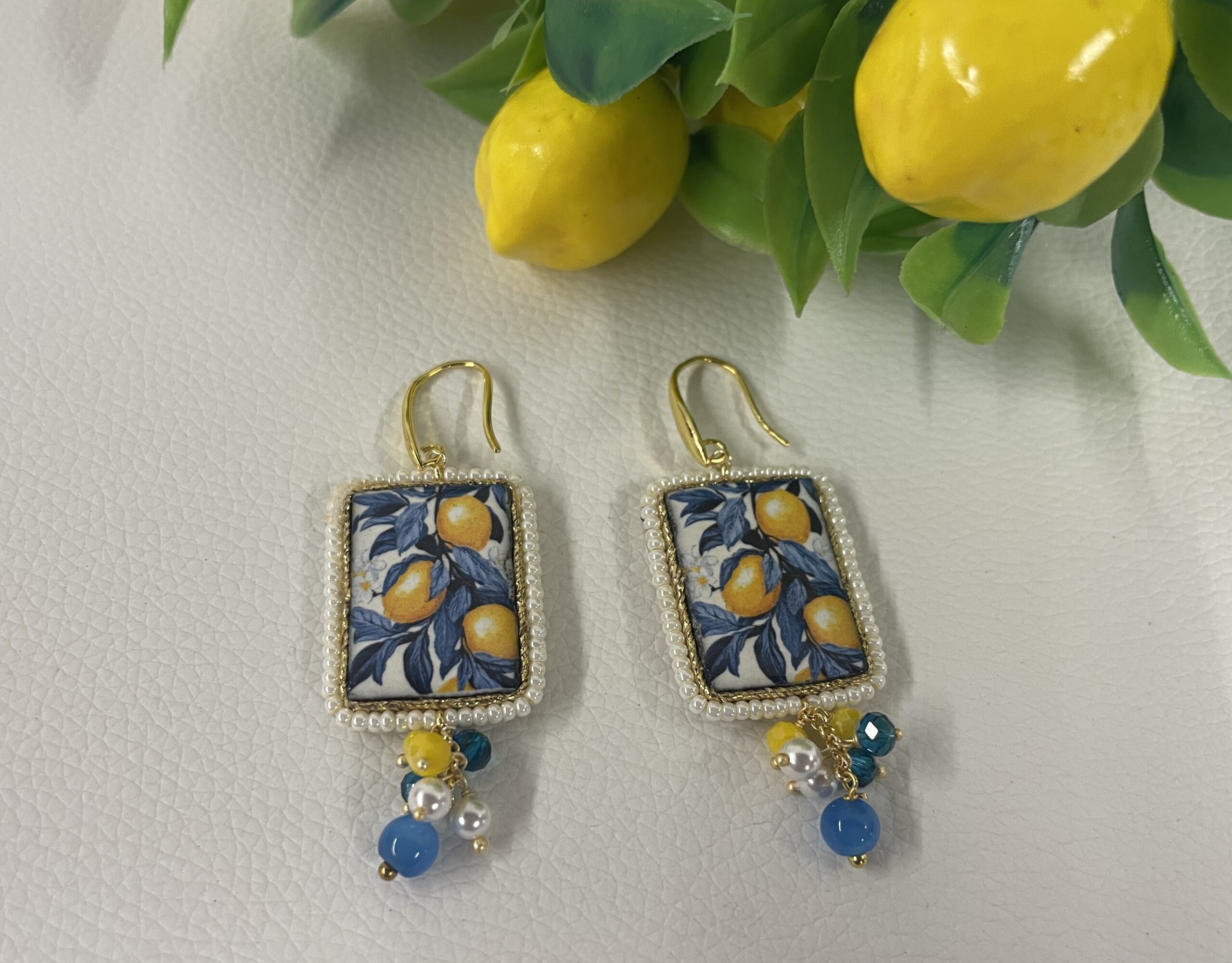 orecchini siciliani con limoni