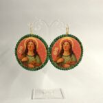 orecchini siciliani artigianali con santa rosalia