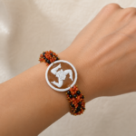bracciale lava corallo e trinacria